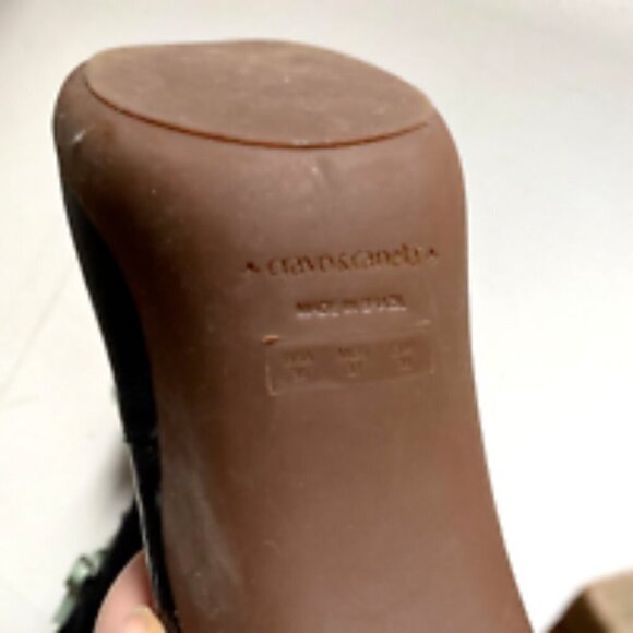 Canela by  Hush Puppies Navy Blue PAtent LEather Mary Jane Heels 38 - Picture 11 of 13